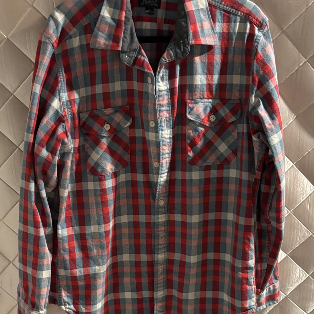 J. Crew Red and Blue Checkered Shirt